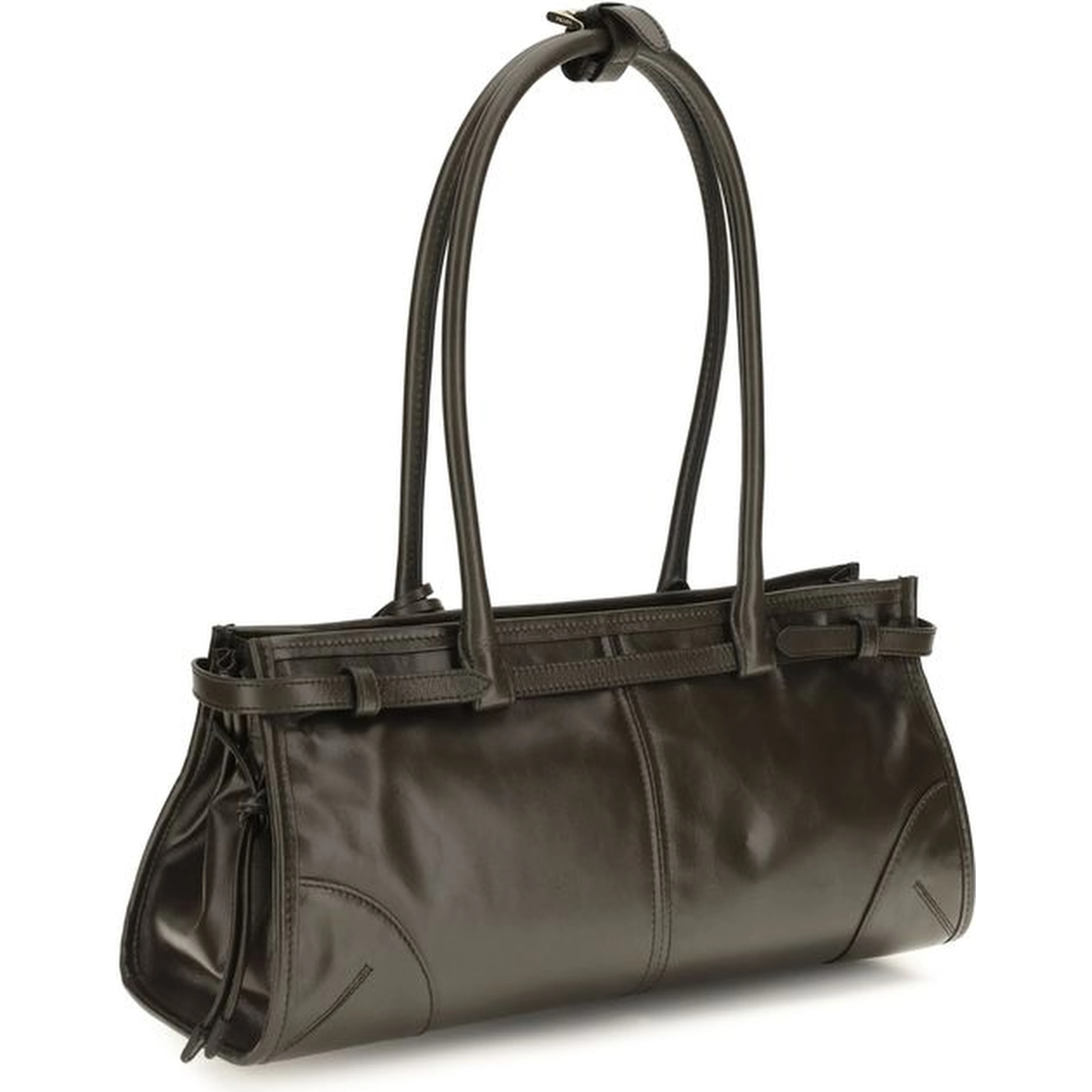 Black Calf Leather Bos Taurus Handbag