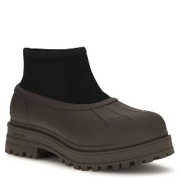 Brown Rubber Ankle Boots