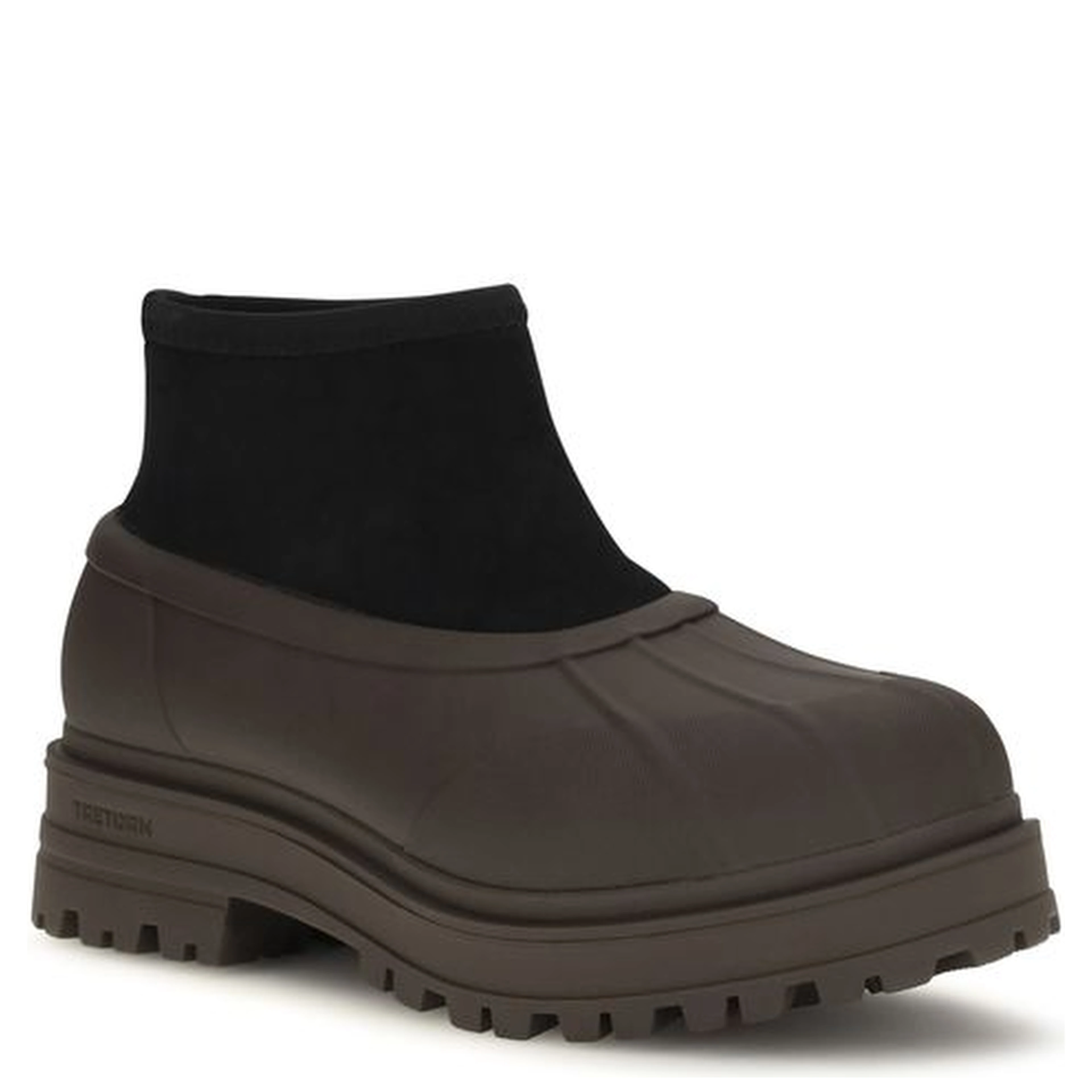Brown Rubber Ankle Boots