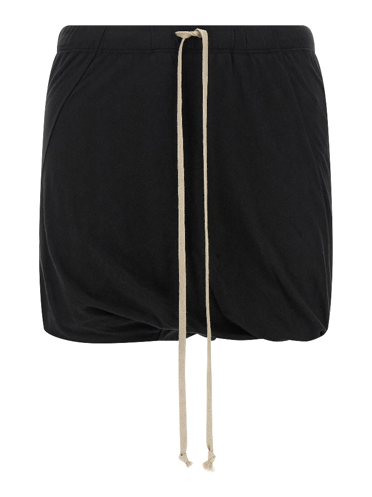Black Cotton Bermuda Shorts