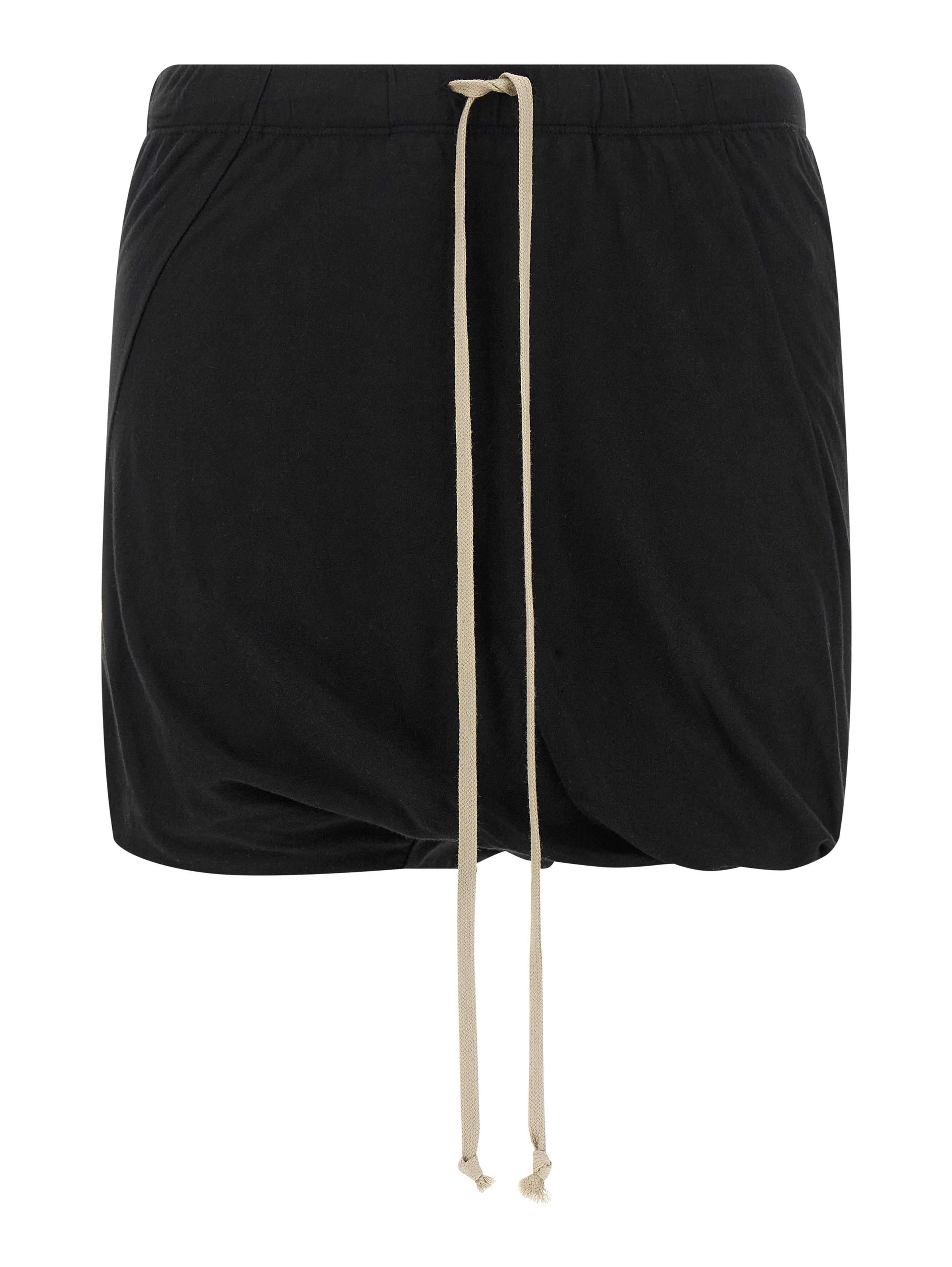 Black Cotton Bermuda Shorts