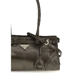 Black Calf Leather Bos Taurus Handbag