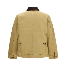 Beige Cotton Full-Length Jacket