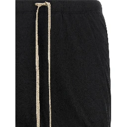 Black Cotton Bermuda Shorts
