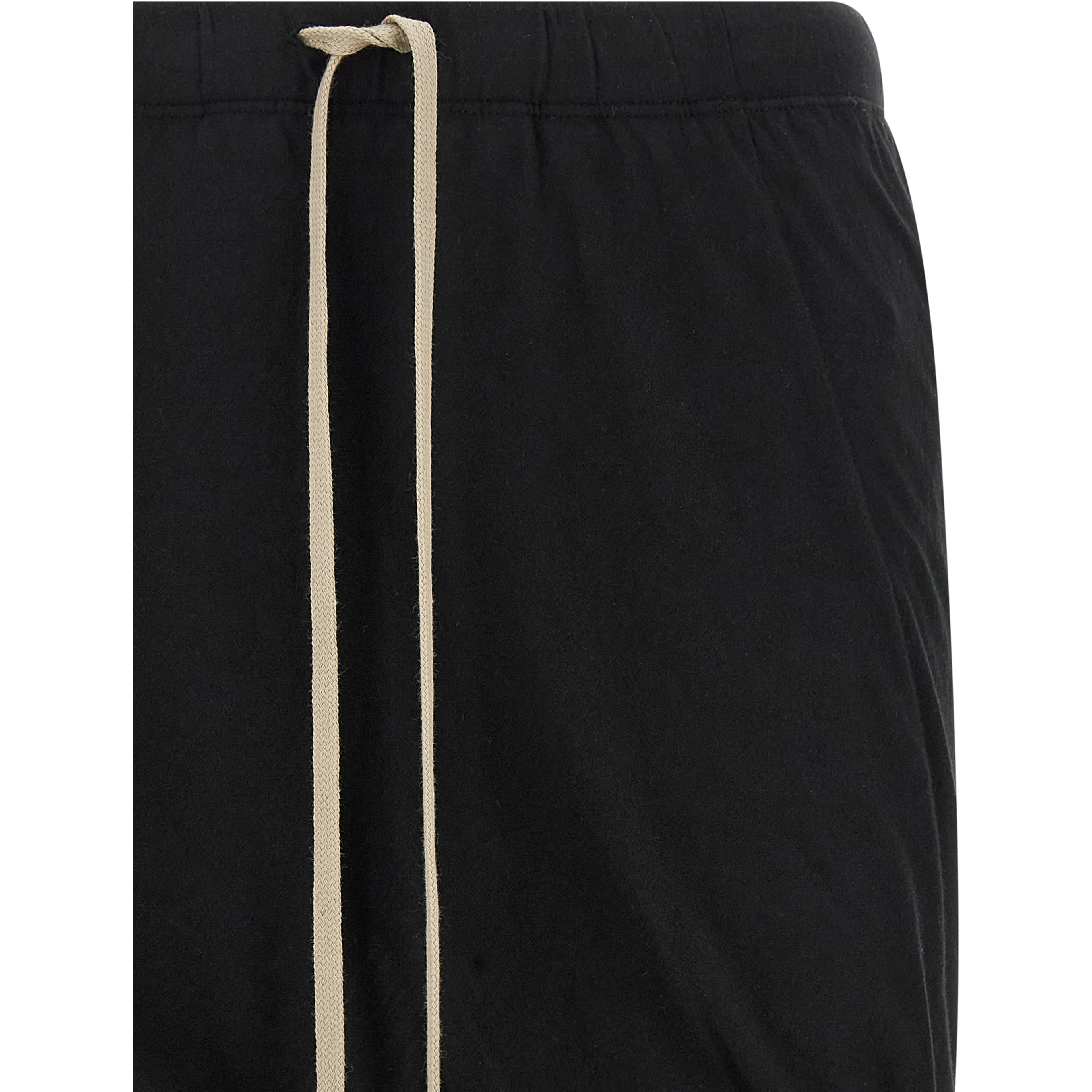 Black Cotton Bermuda Shorts