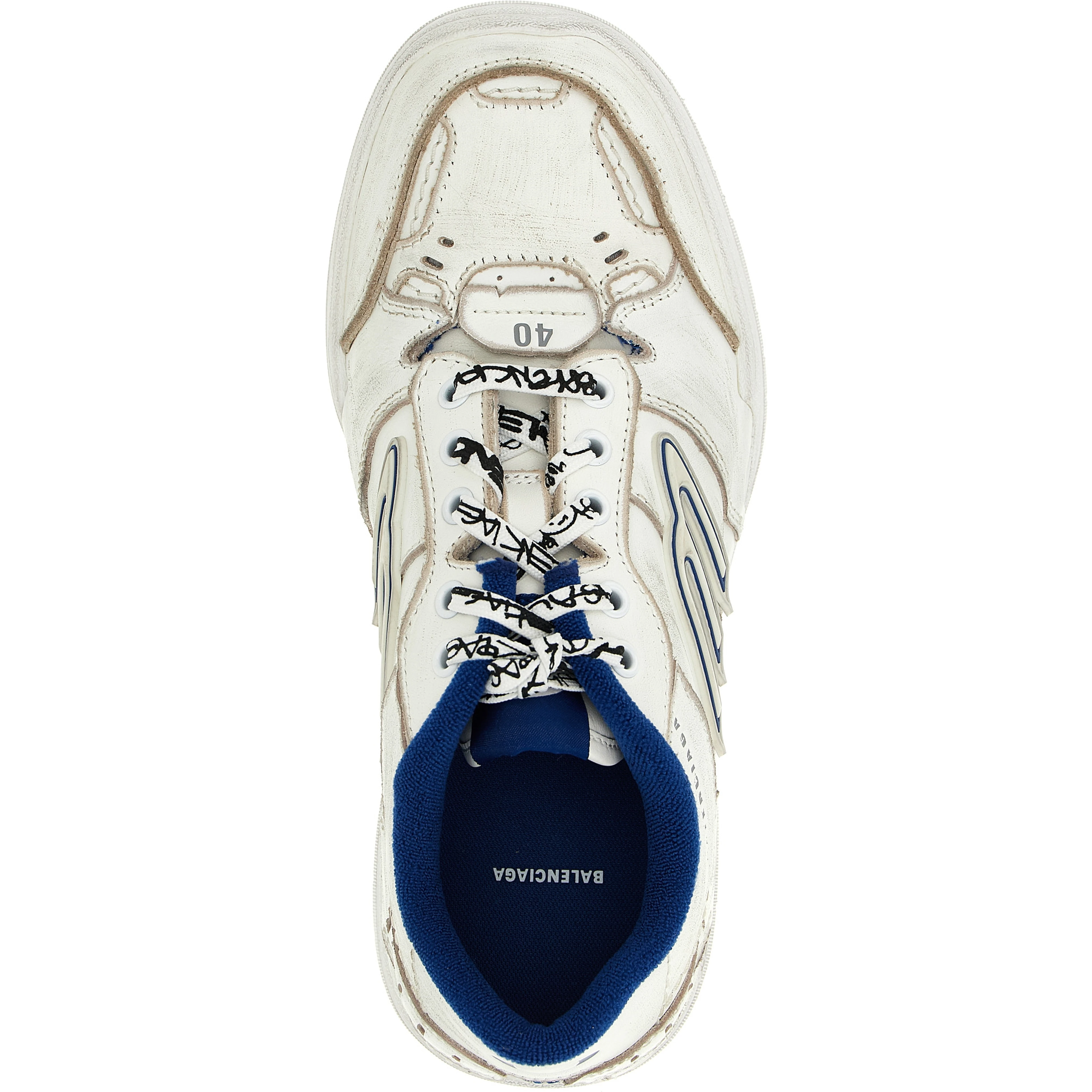 White Calfskin Athletic Sneakers
