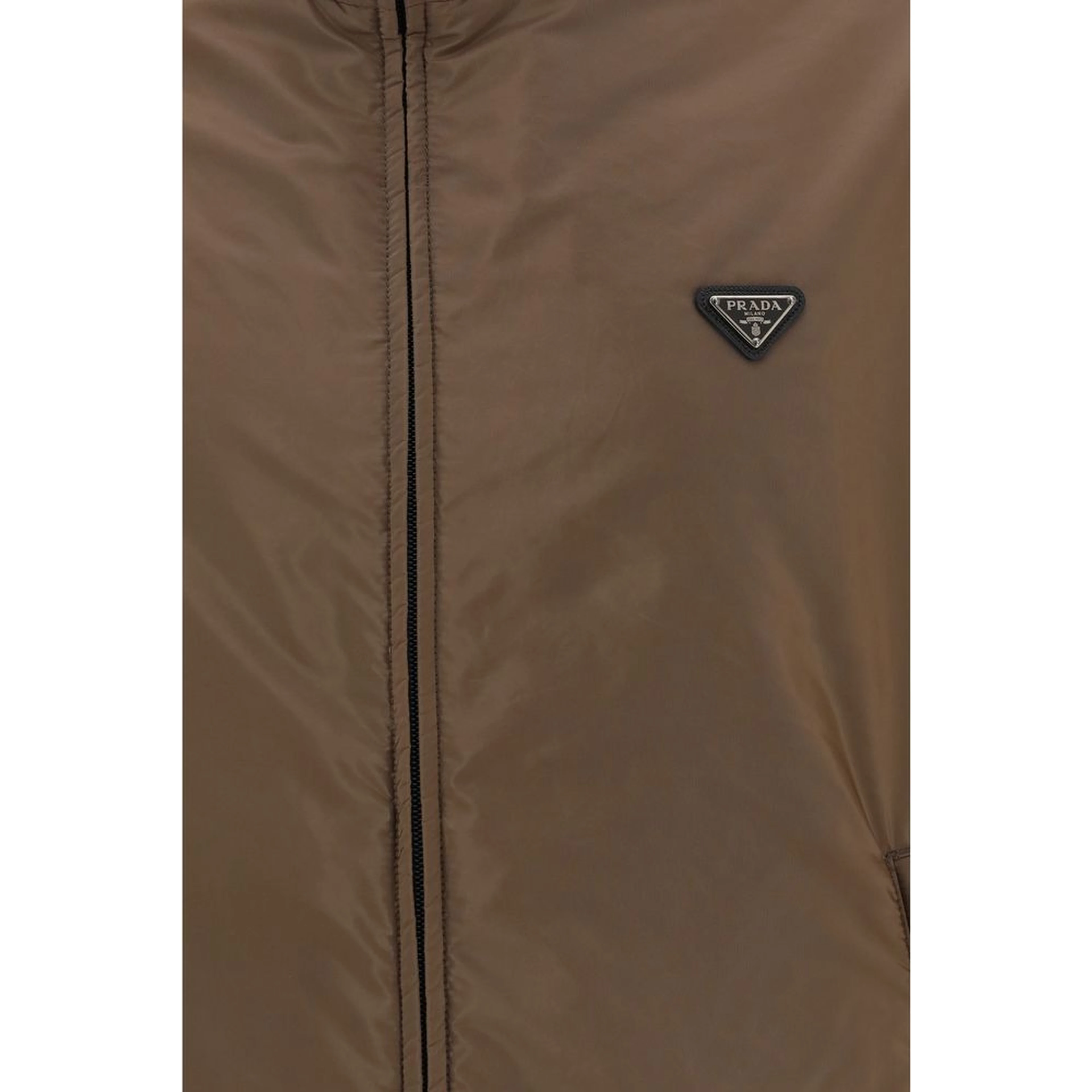 Multicolor Recycled Polyamide Full-Length Jacket