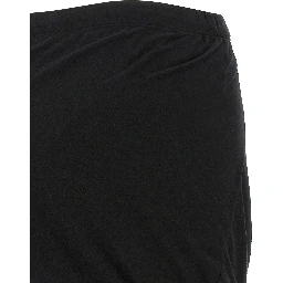 Black Cotton Bermuda Shorts