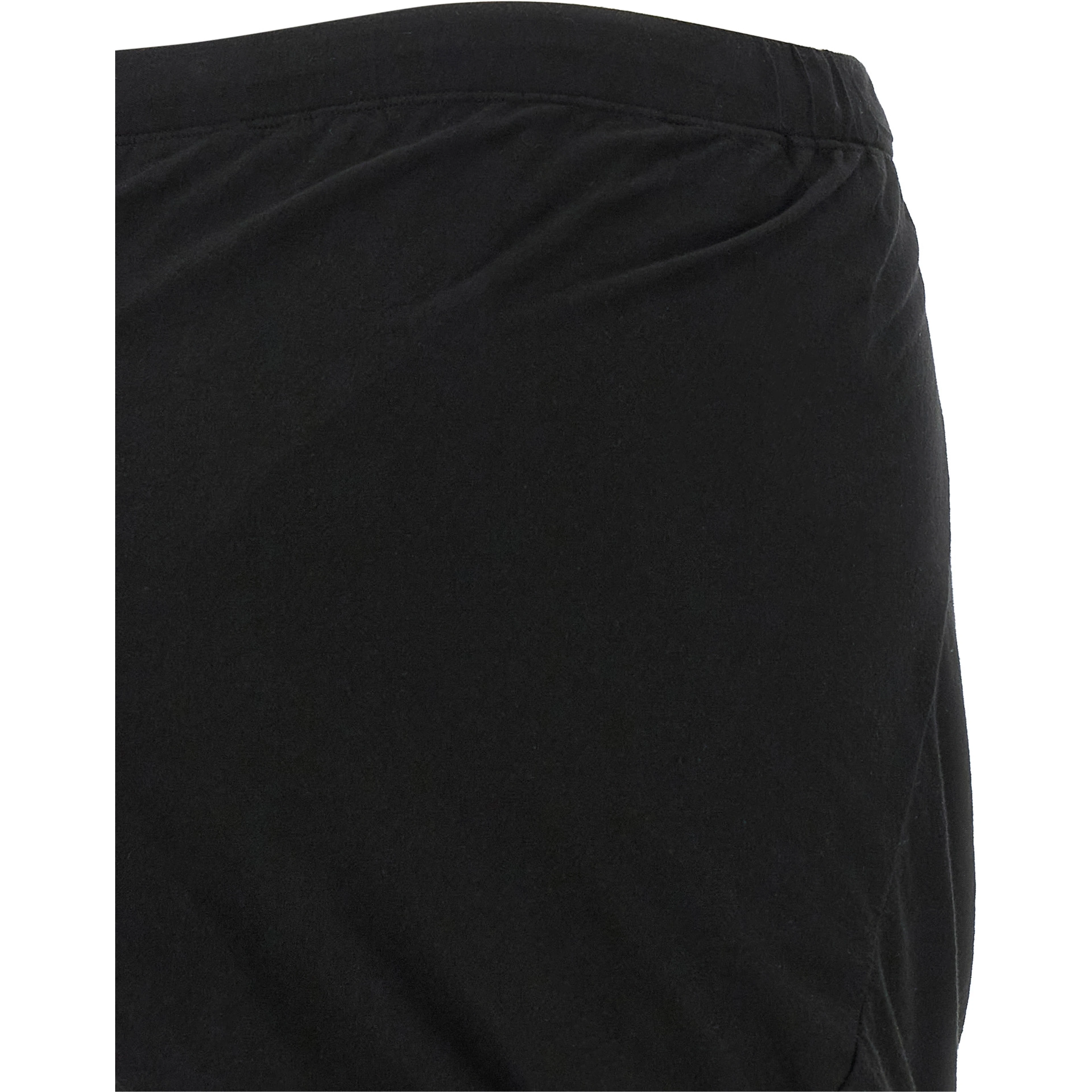 Black Cotton Bermuda Shorts