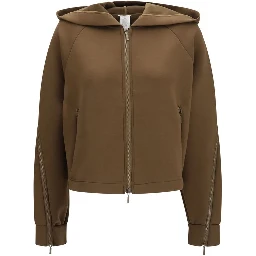 Brown Polyester Hoodie