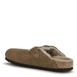 Brown Suede Leather Mules