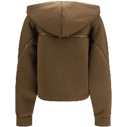 Brown Polyester Hoodie