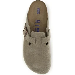 Beige Suede Leather Mules