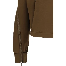 Brown Polyester Hoodie