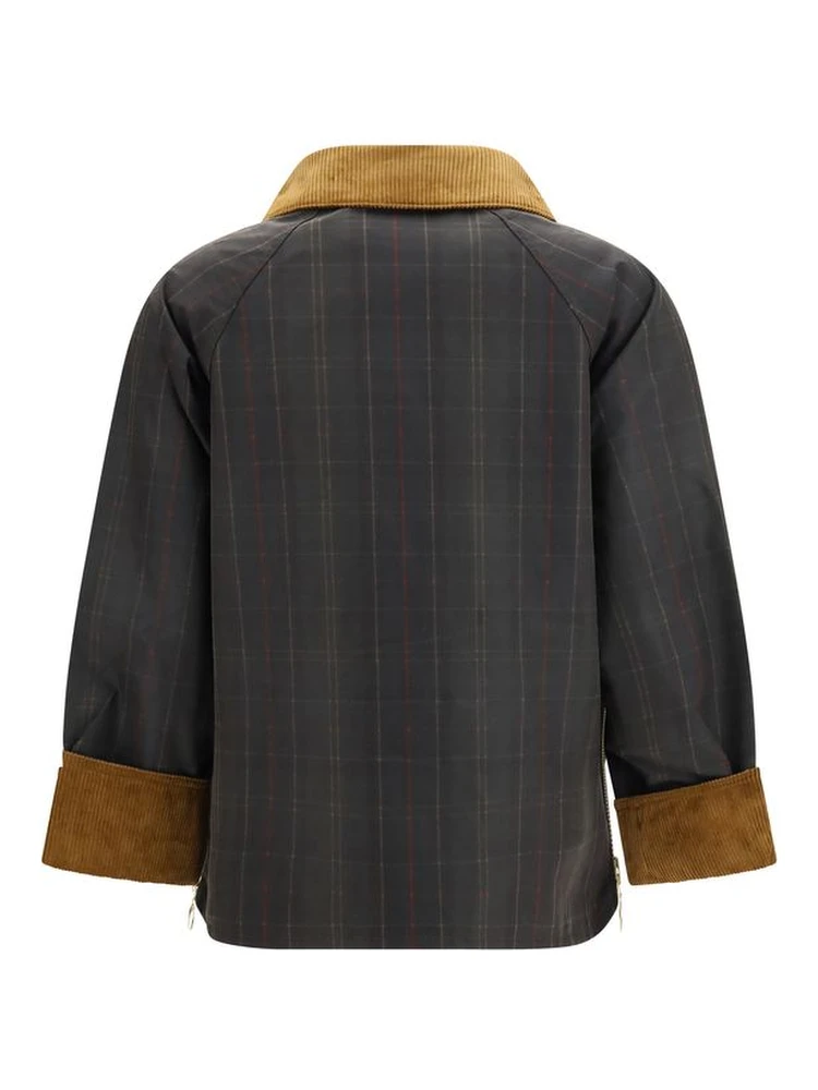 Bicolor Cotton Full-Length Jacket alternative