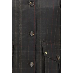 Bicolor Cotton Full-Length Jacket