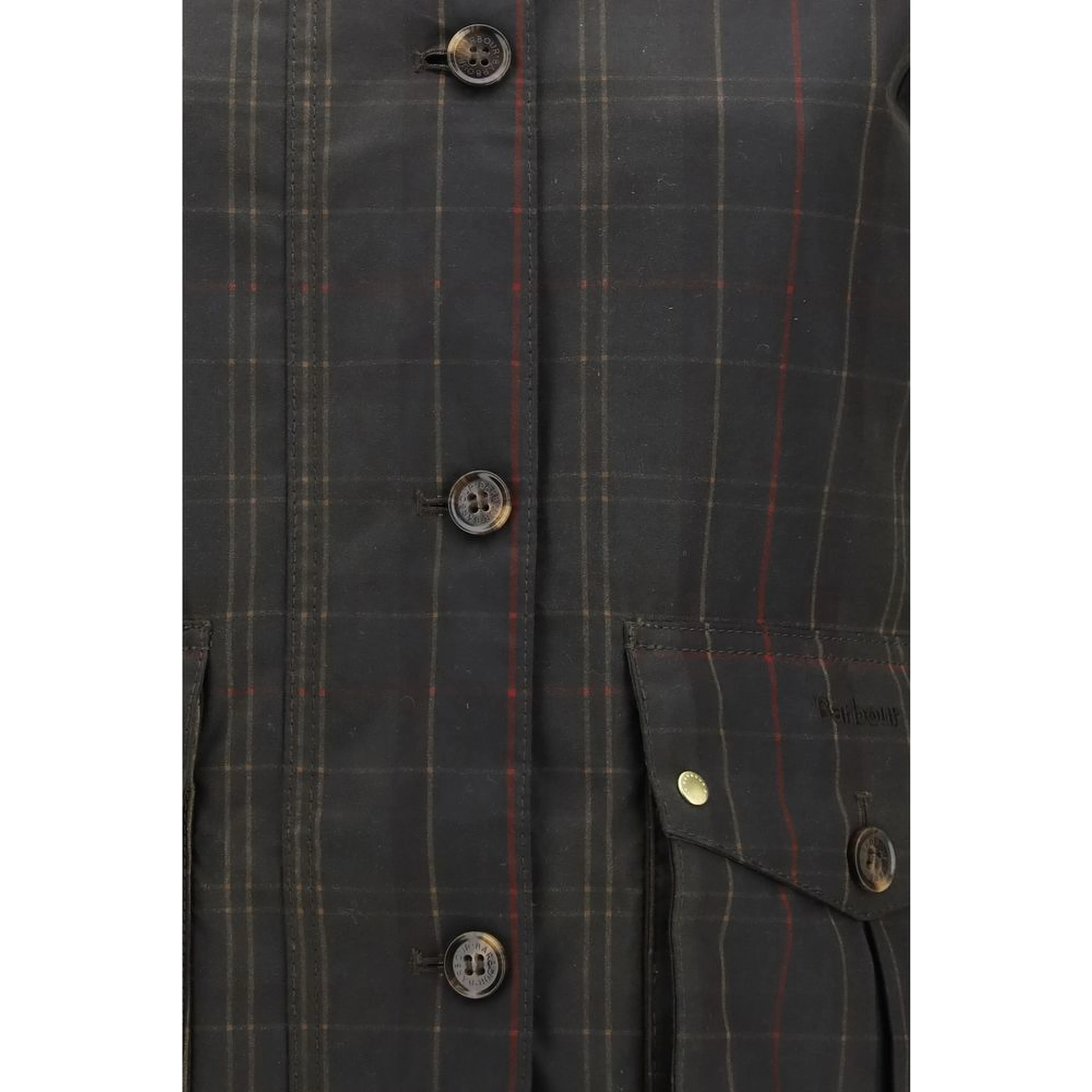 Bicolor Cotton Full-Length Jacket
