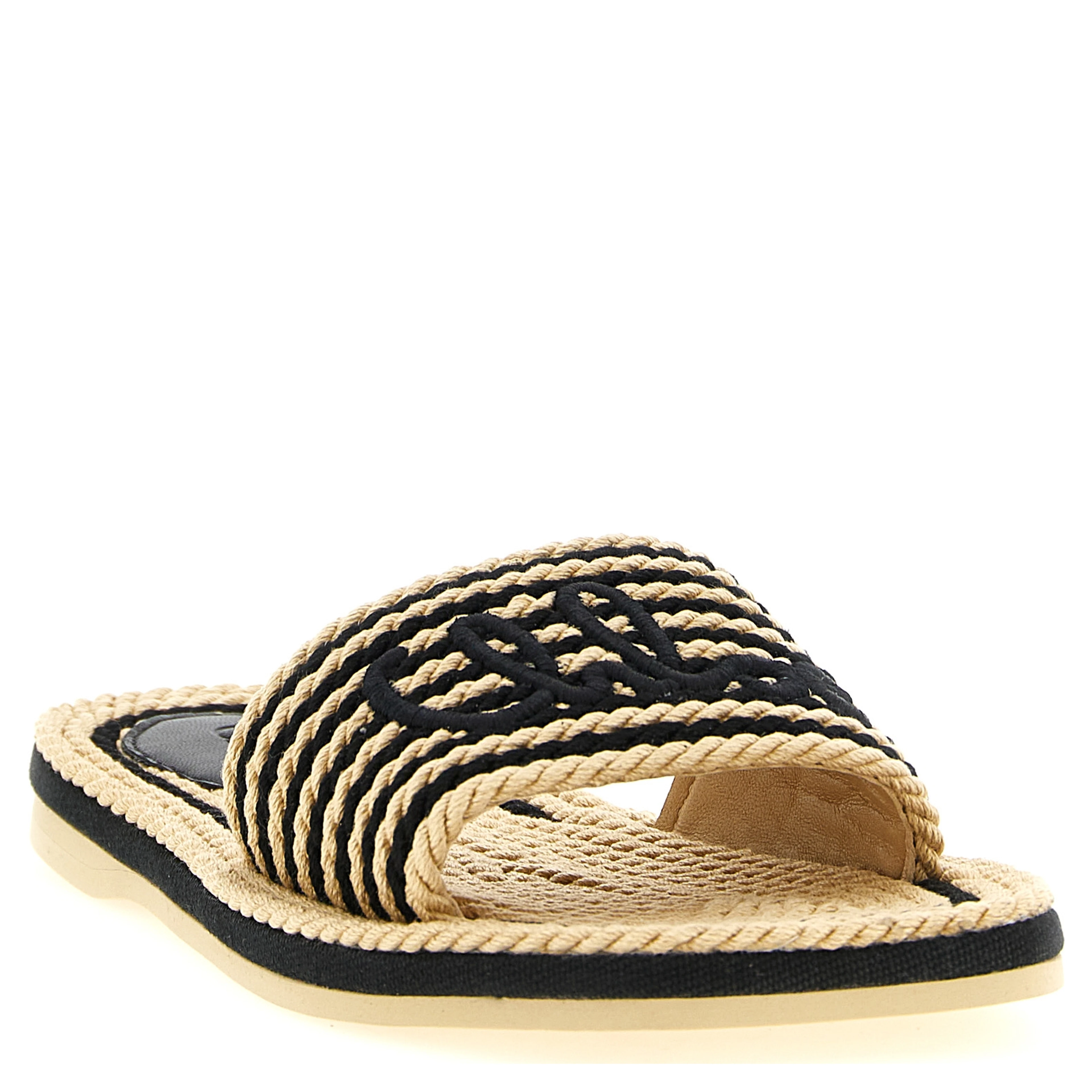 Multicolor Cotton Slides