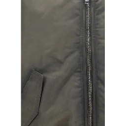 Gray Nylon Bomber