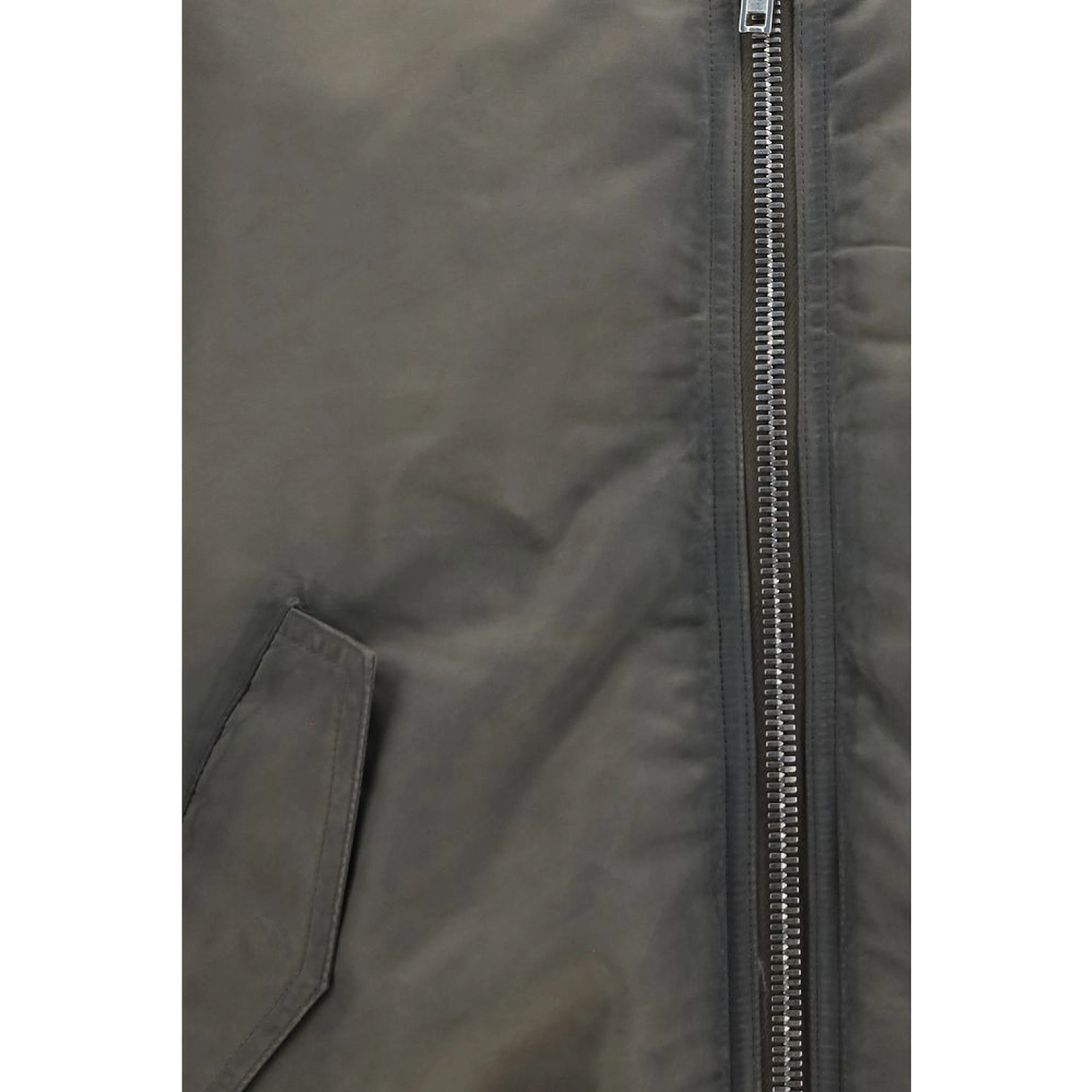 Gray Nylon Bomber
