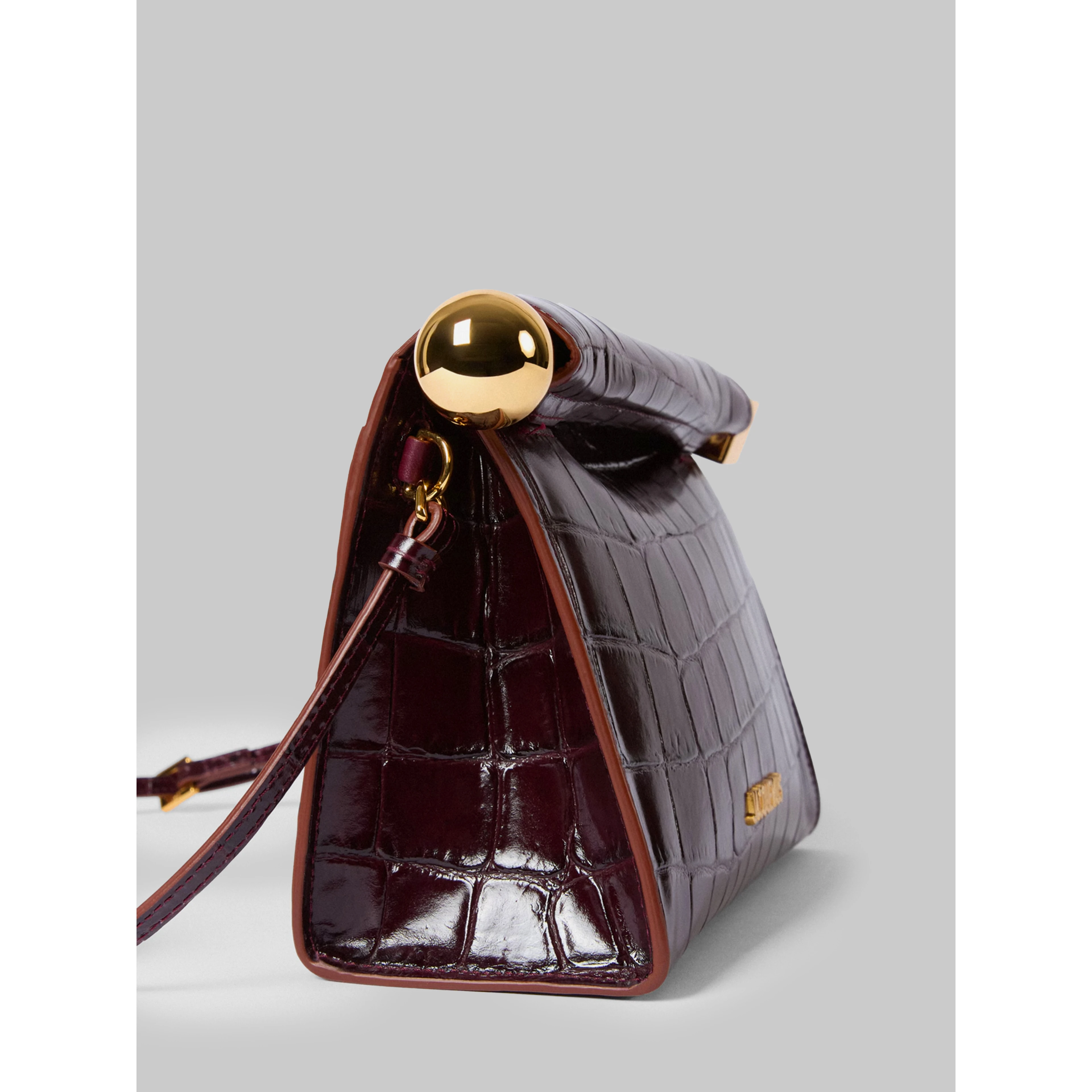 Dark burgundy Rond Carré bag