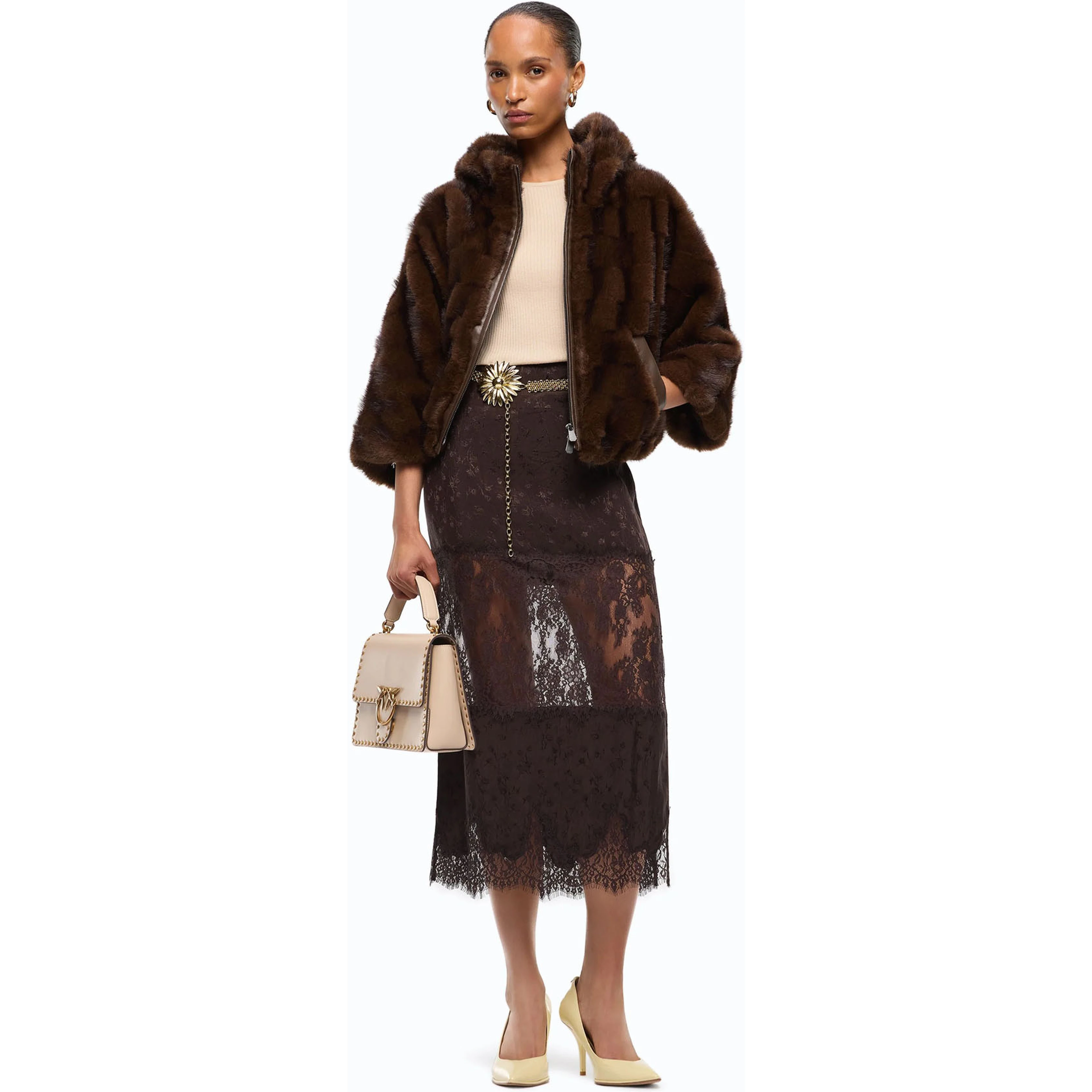 PINKO CADETIA fur coat