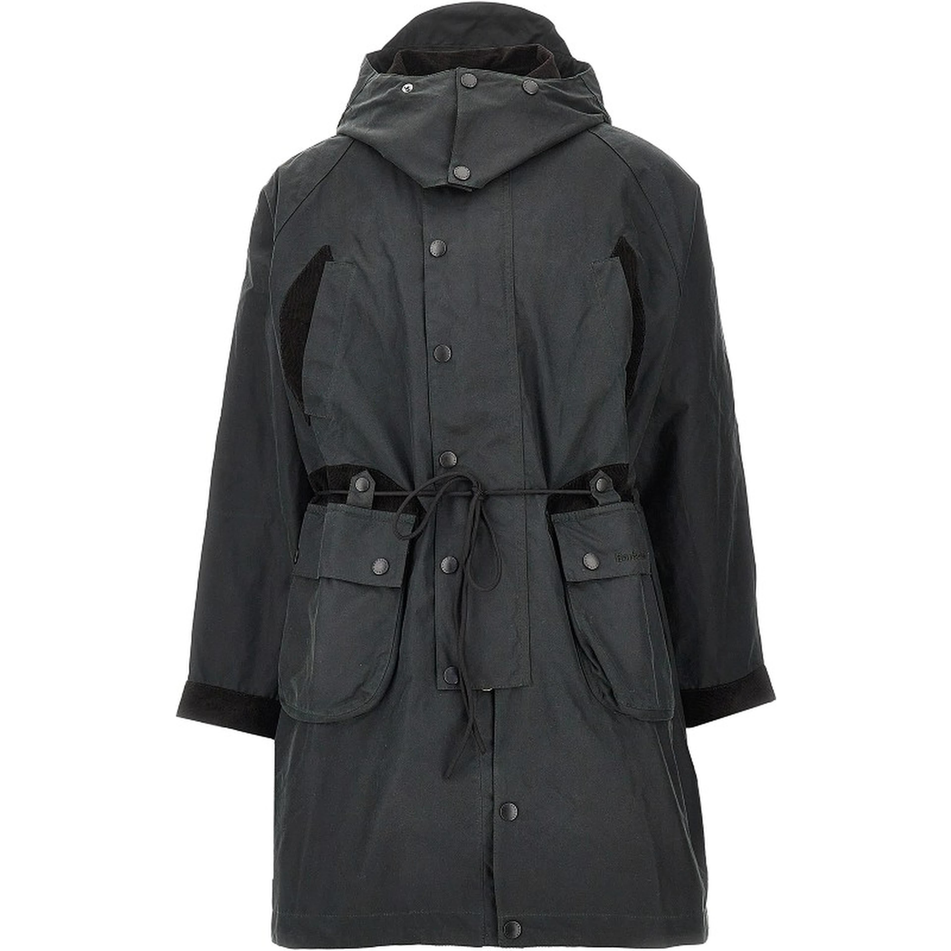 Barbour x Norbit waxed cotton long jacket