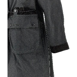 Barbour x Norbit waxed cotton long jacket