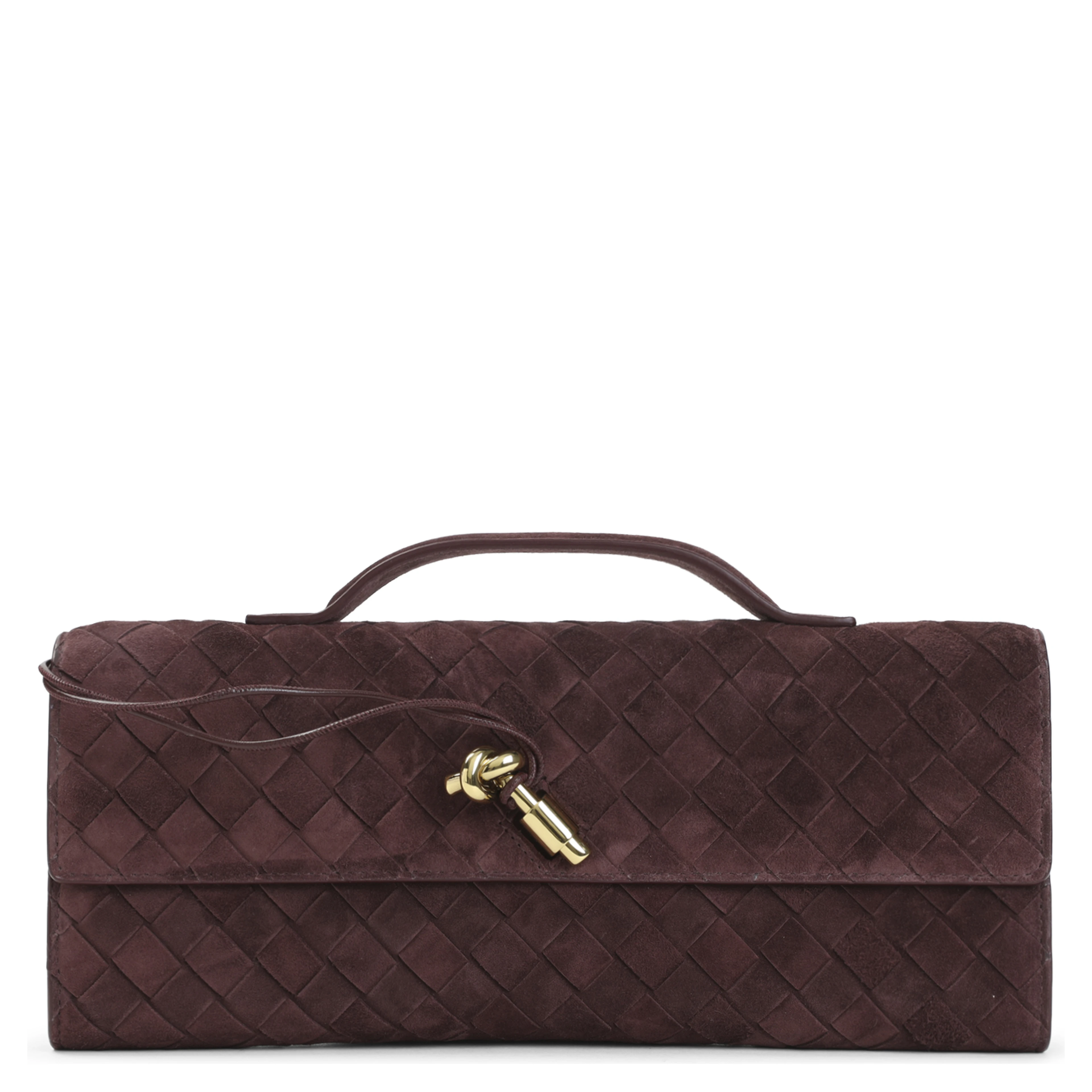 Bottega Veneta Andiamo Suede Clutch