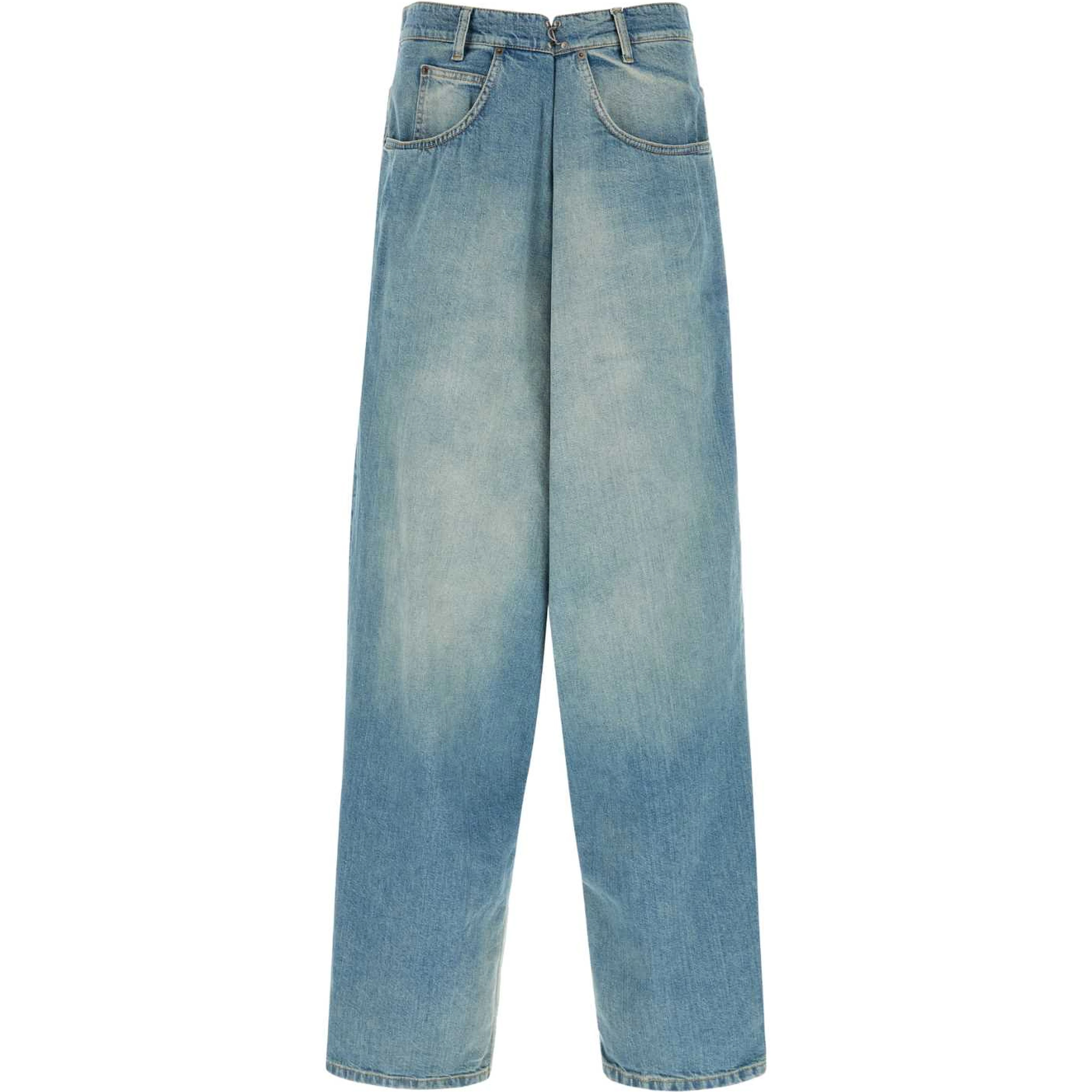 WRAP DENIM TROUSERS