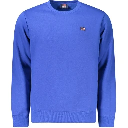 Blue Cotton Mens Sweater