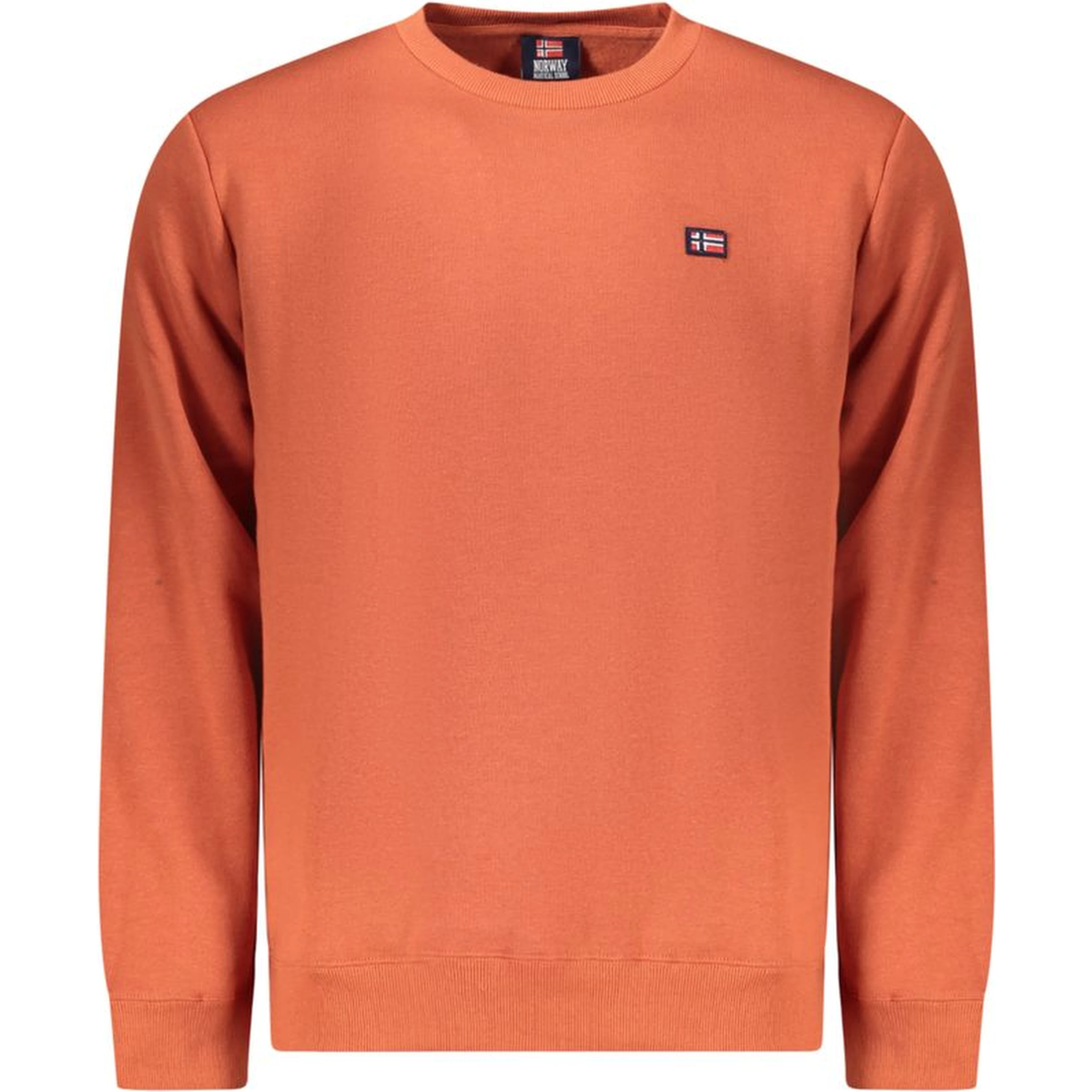 Orange Cotton Men Sweater