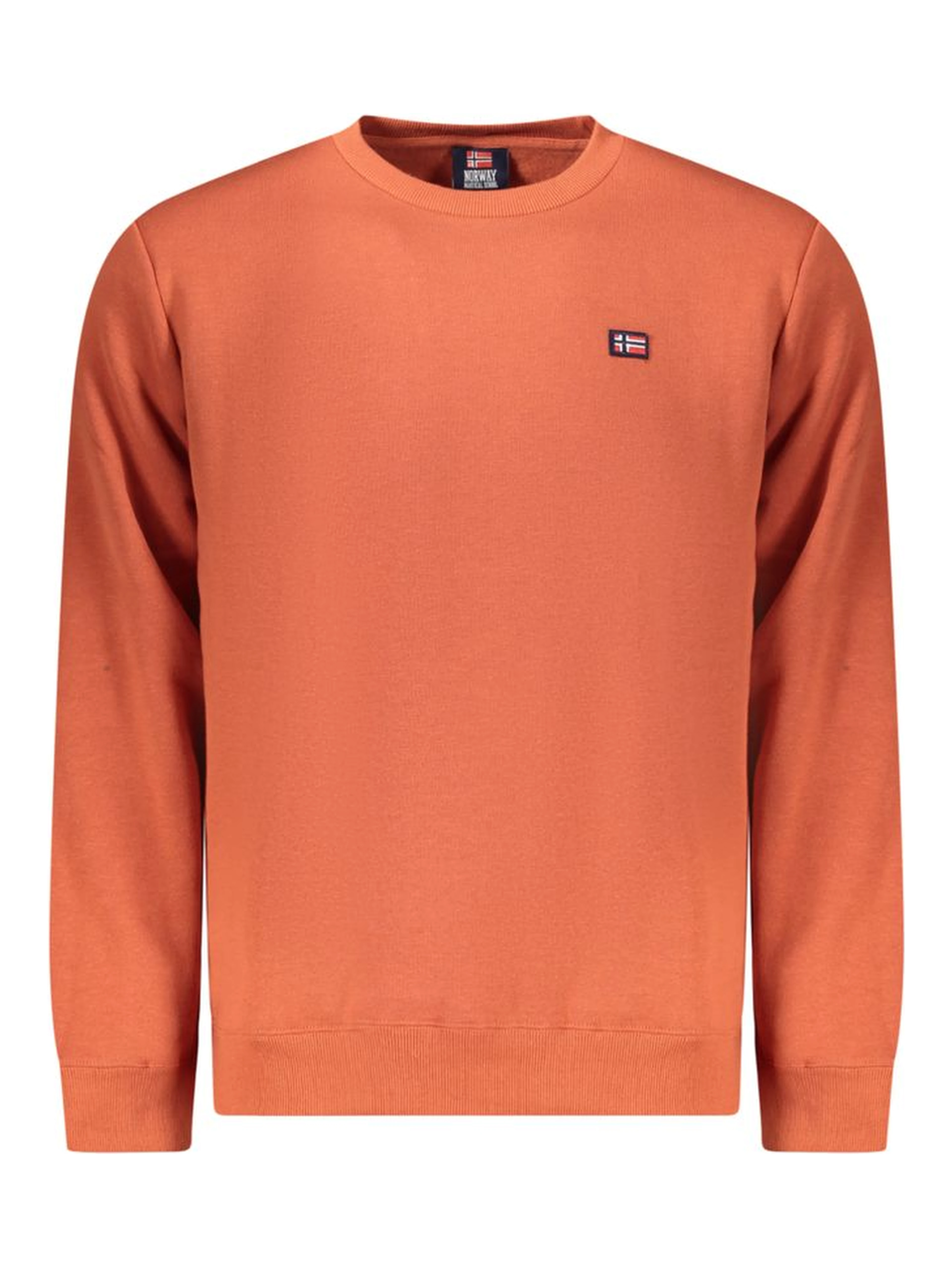 Orange Cotton Men Sweater