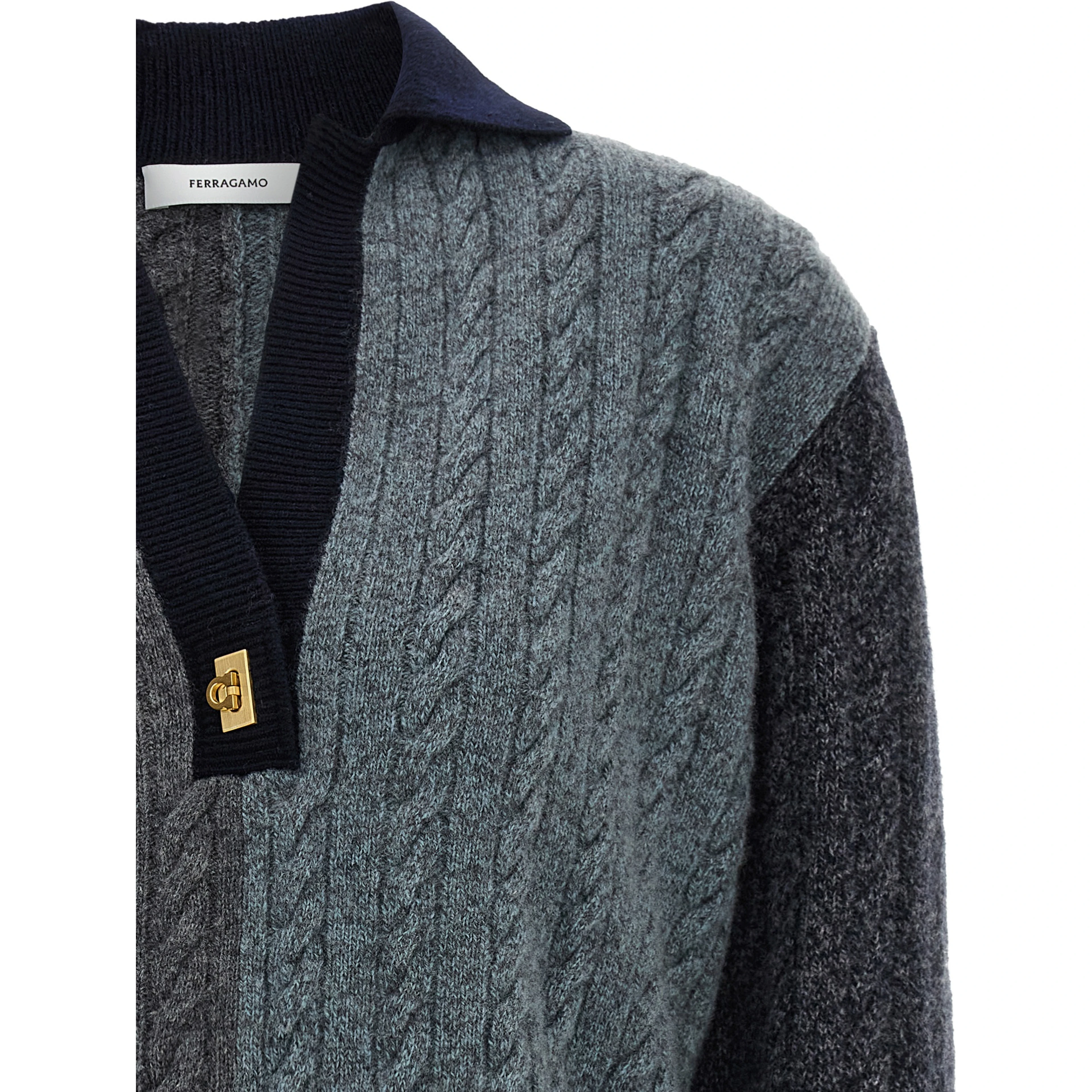 Multicolor Virgin Wool Cardigan