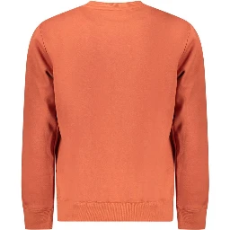 Orange Cotton Men Sweater