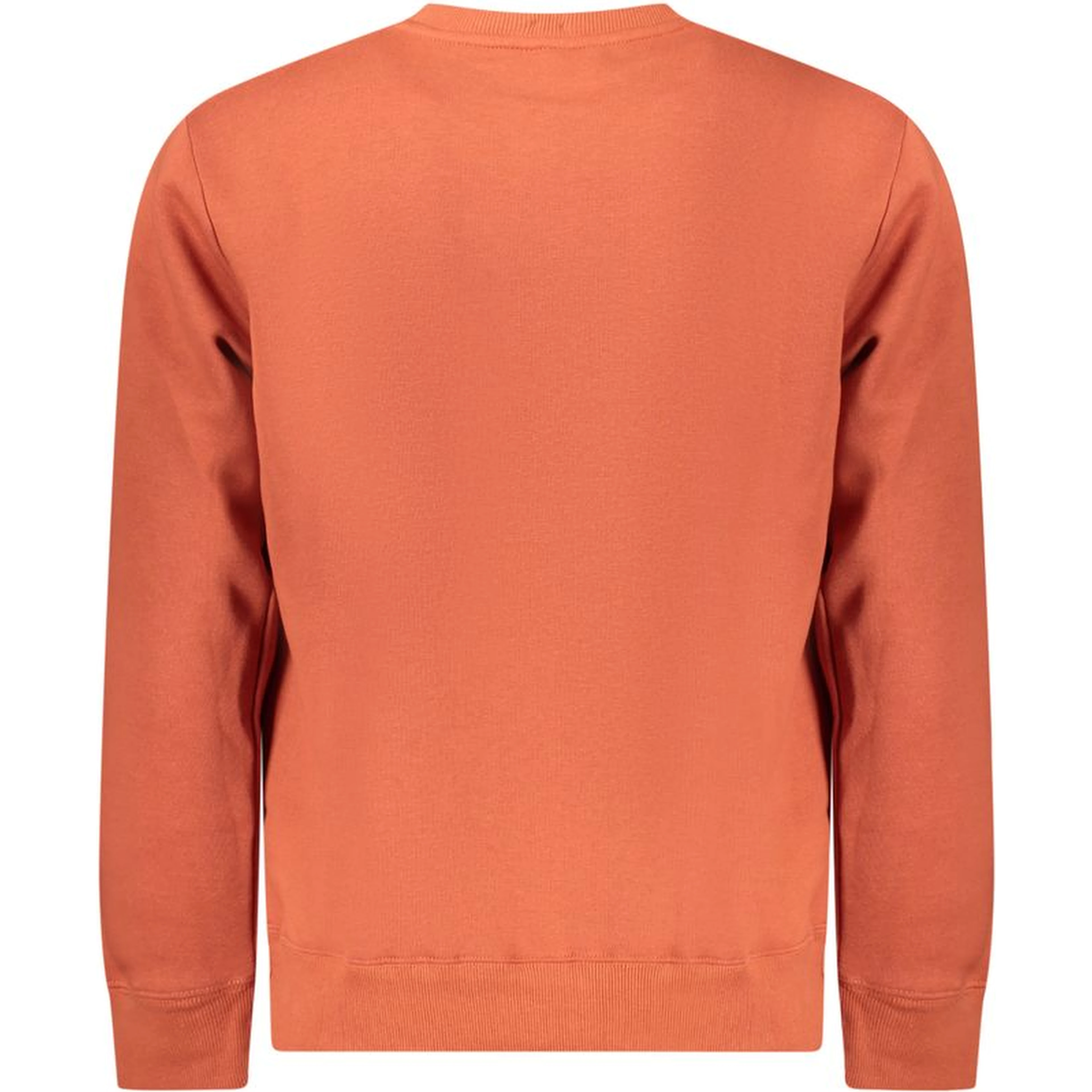 Orange Cotton Men Sweater