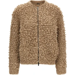 Beige Wool Bomber