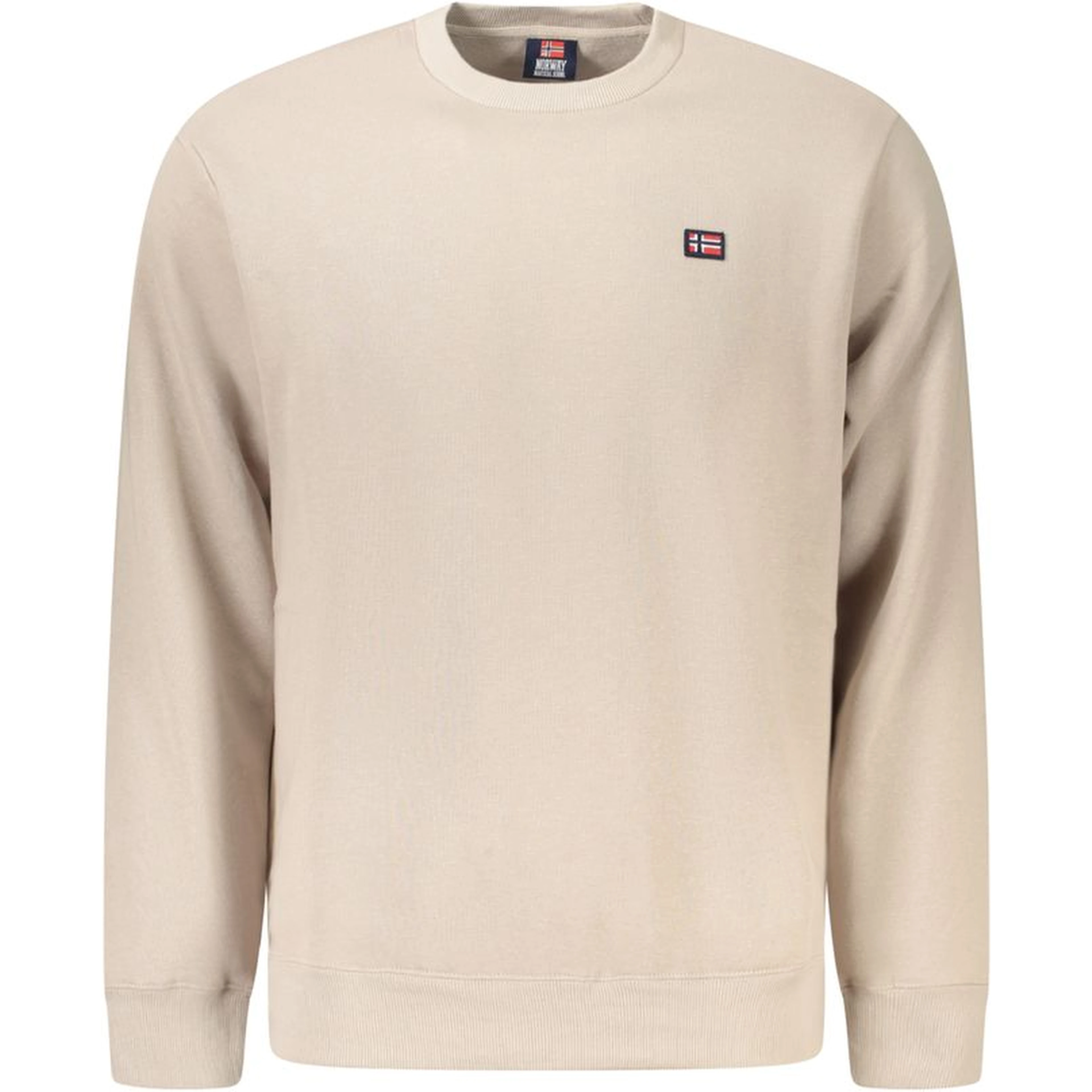 Beige Cotton Men Sweater