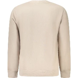 Beige Cotton Men Sweater