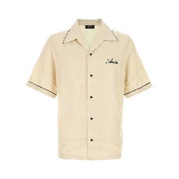WOLF EMBROIDERED CAMP SHIRT