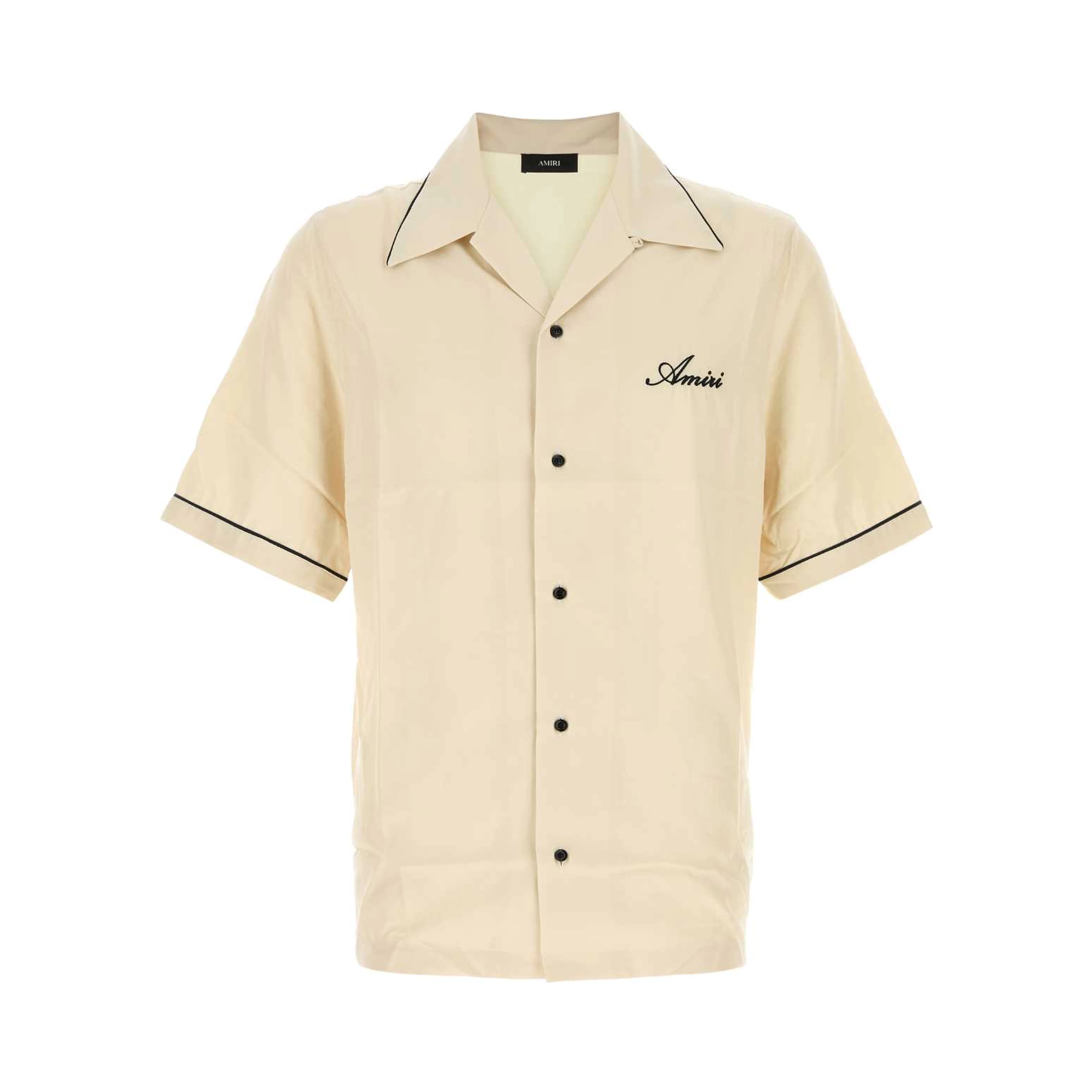 WOLF EMBROIDERED CAMP SHIRT