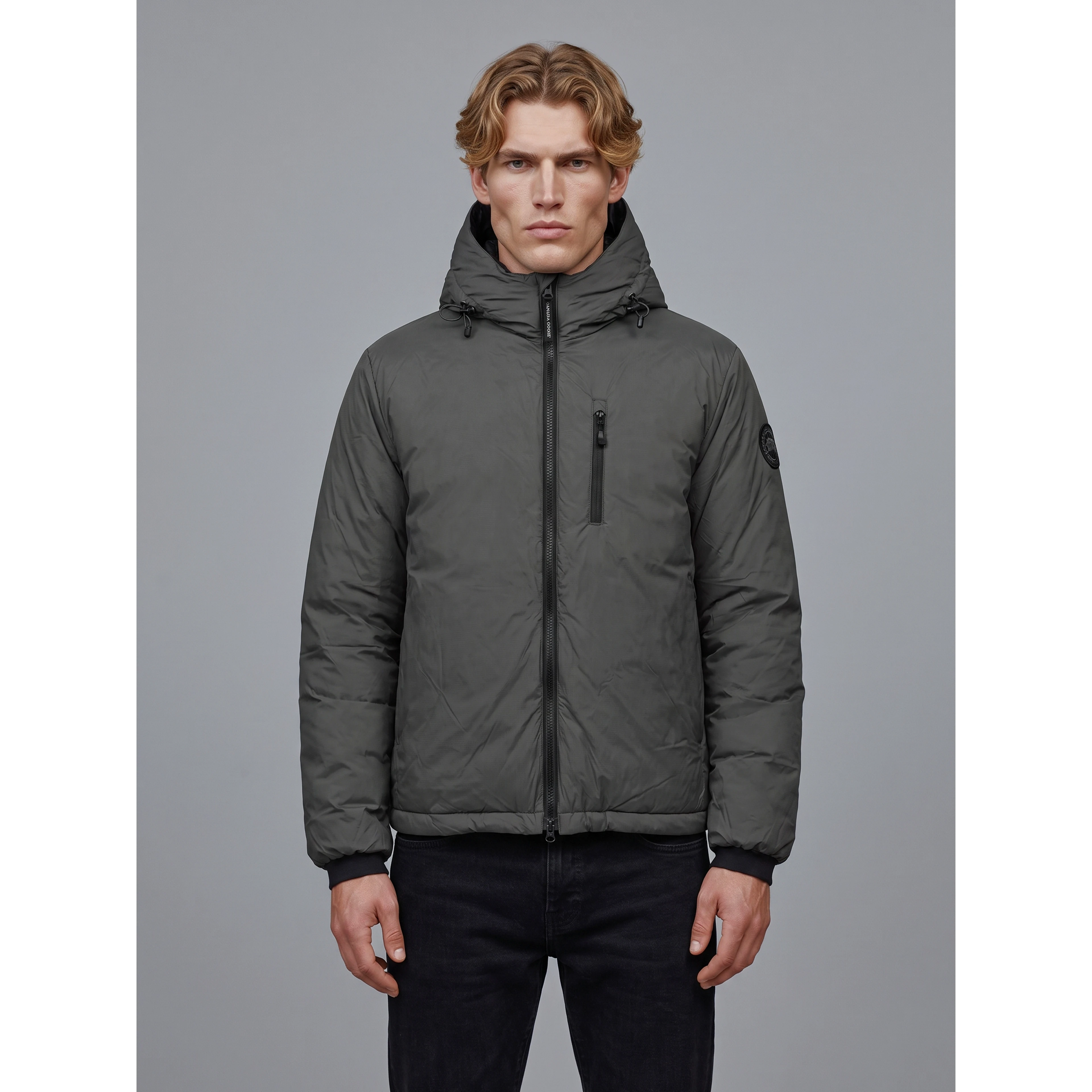 Jacket with hood Lodge black disc