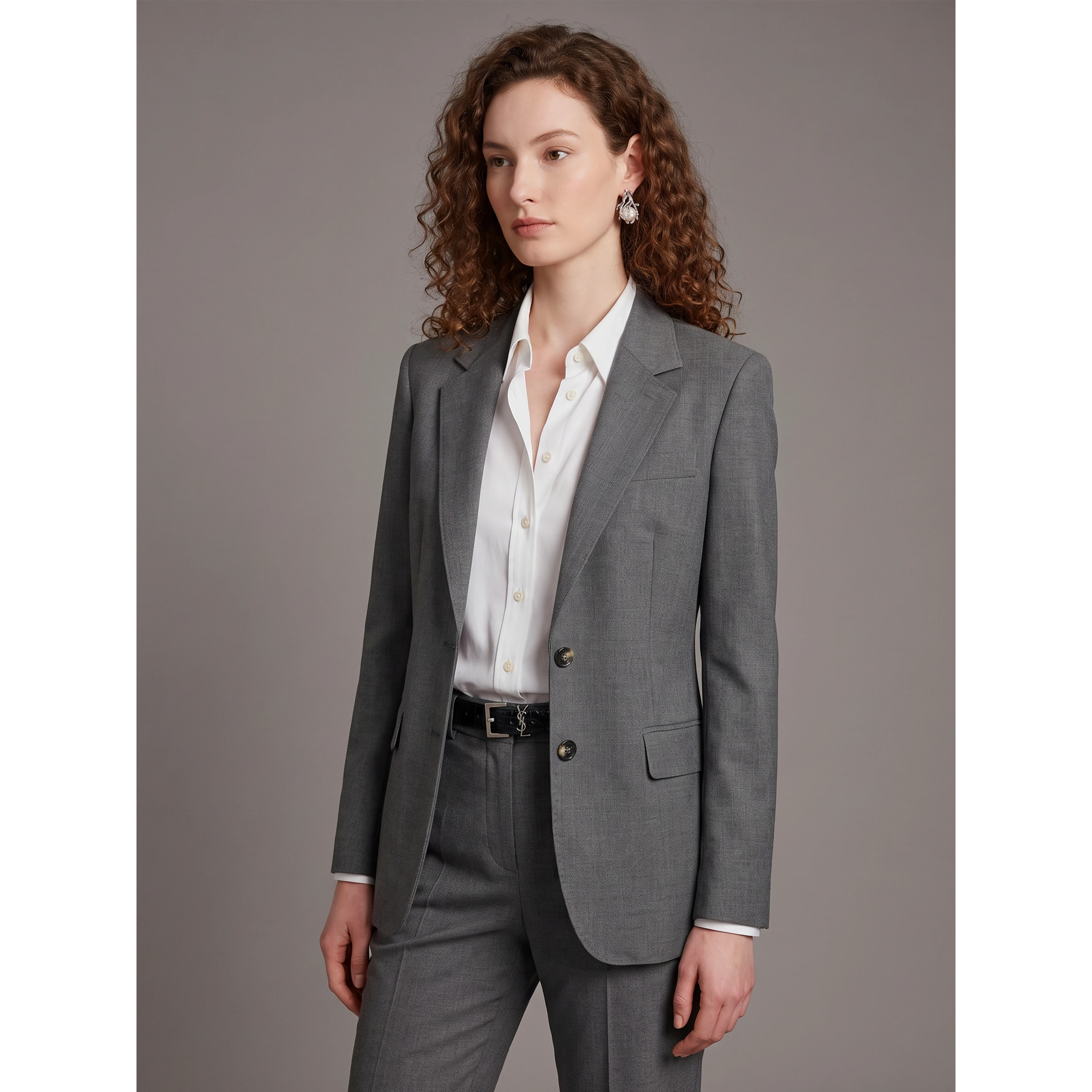 Single-breasted jacket in stretch canvas