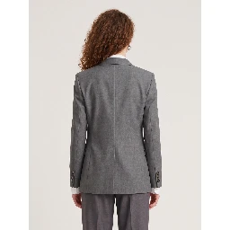 Single-breasted jacket in stretch canvas