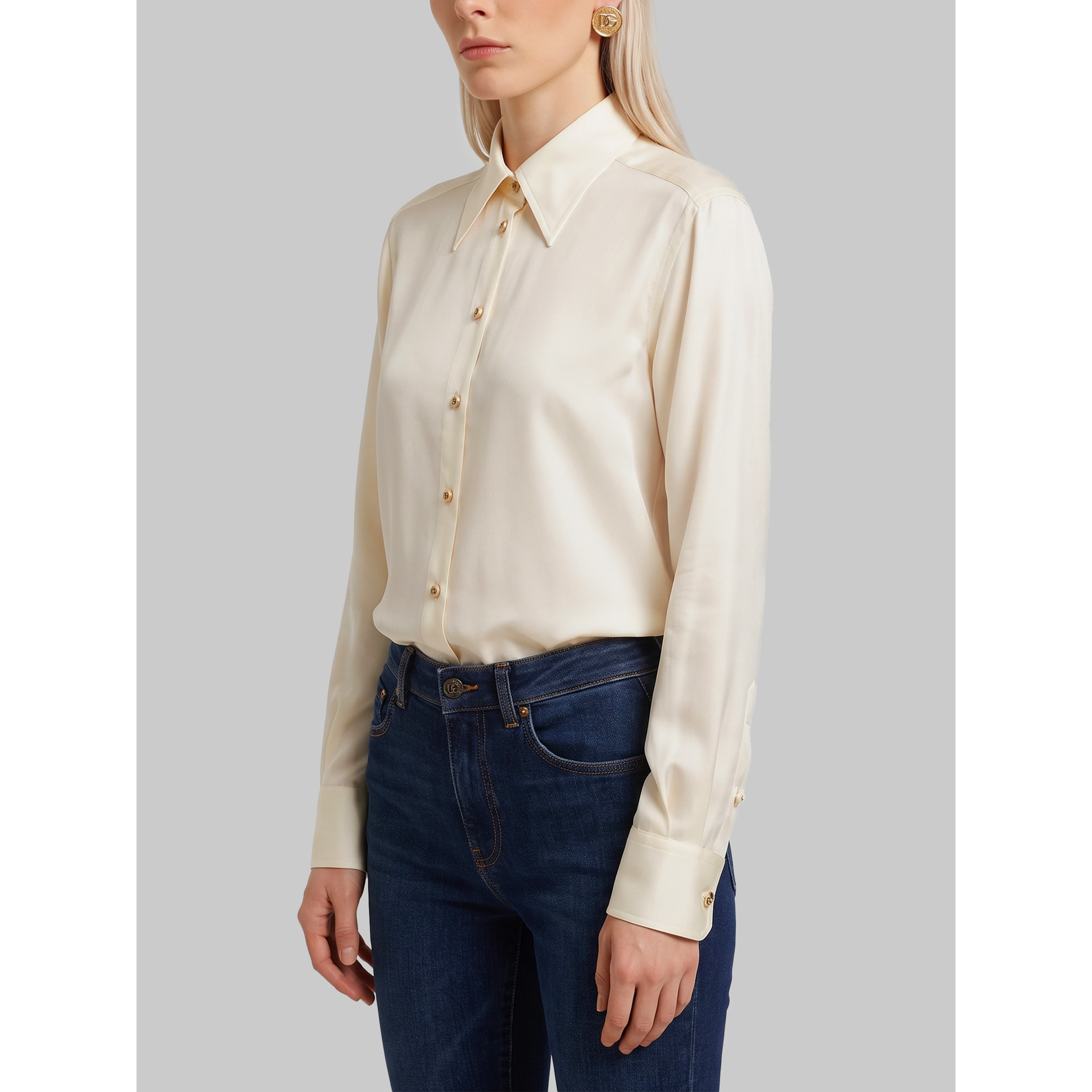 White silk shirt