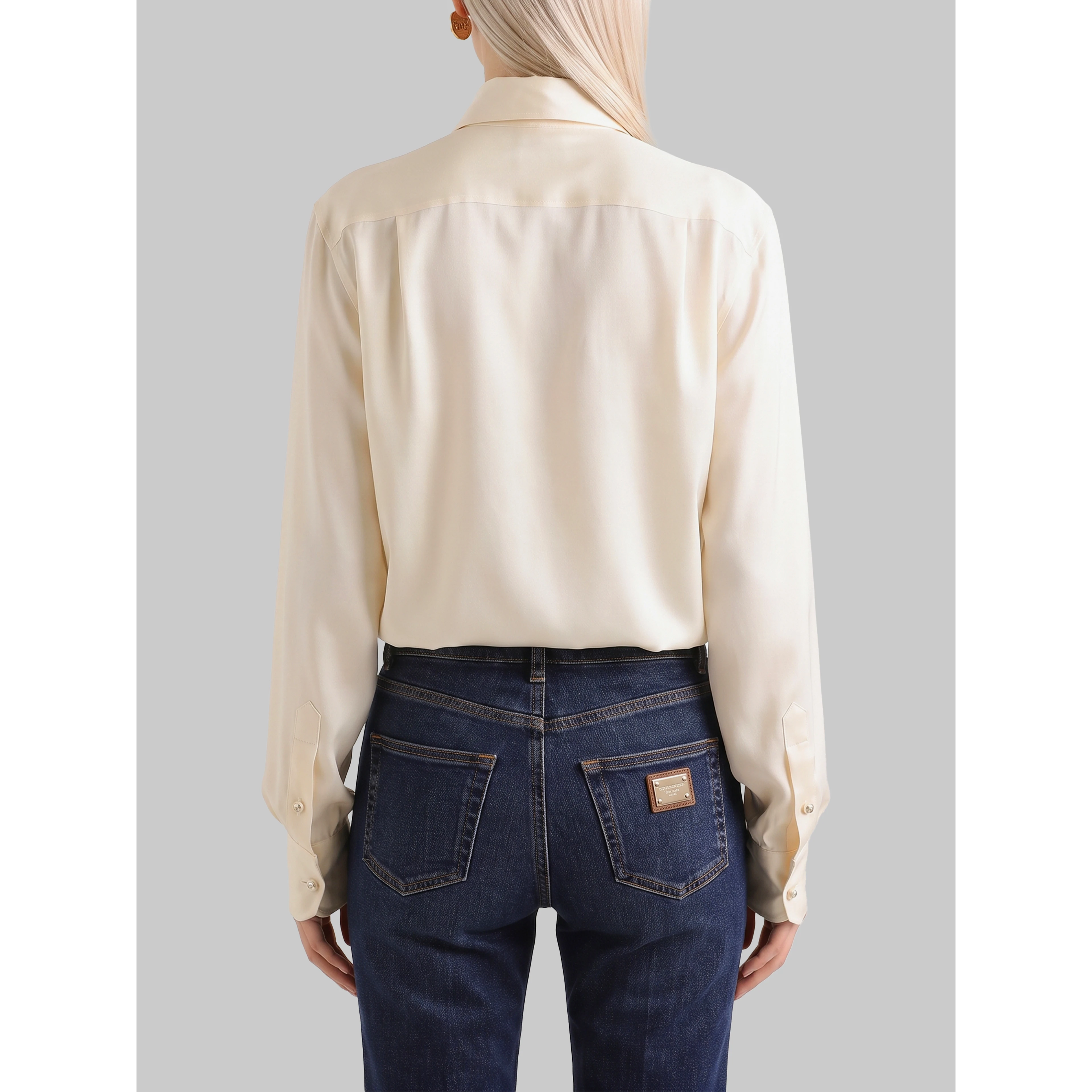 White silk shirt