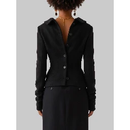 Single-breasted wool jacket