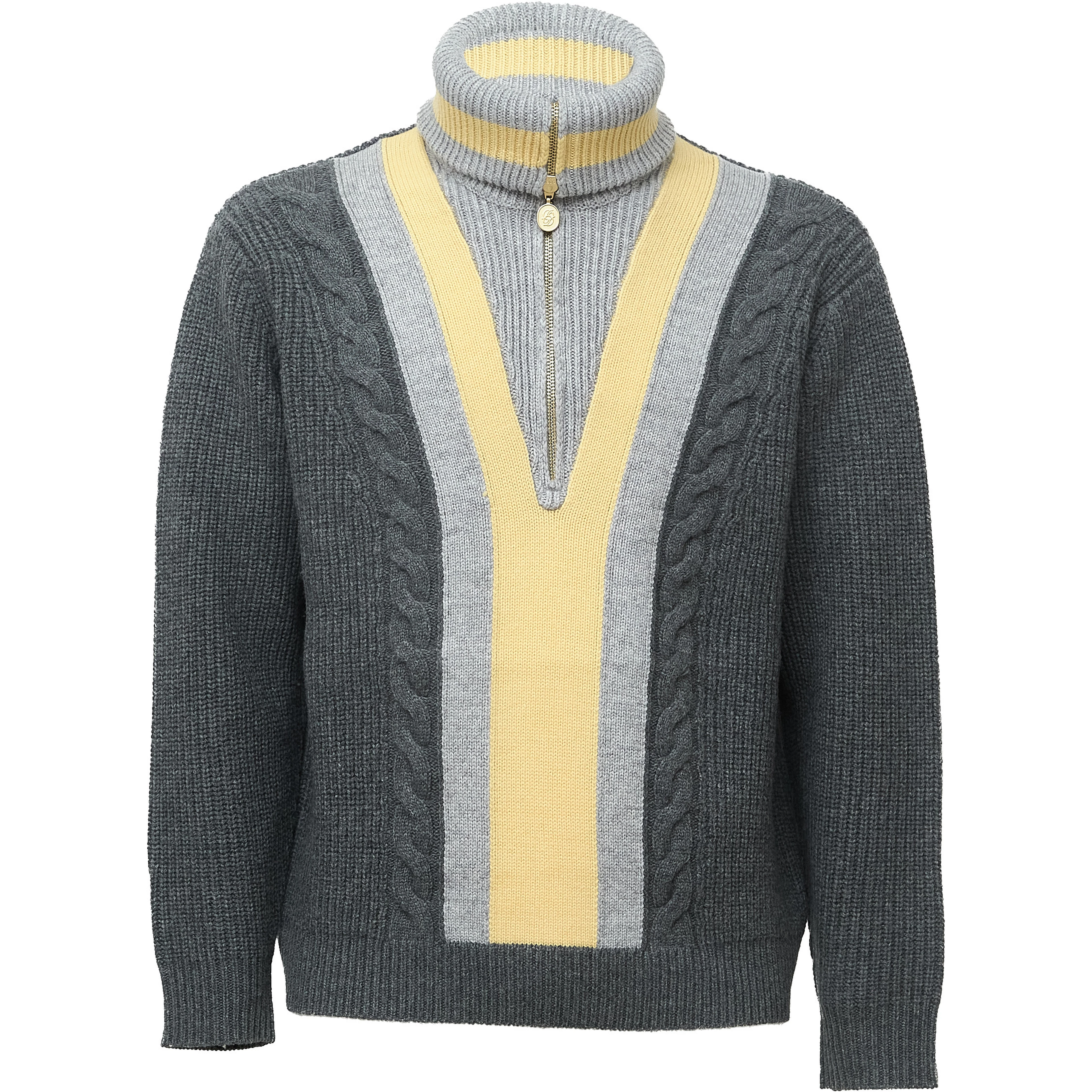 Half Zipped Trucker Sweater