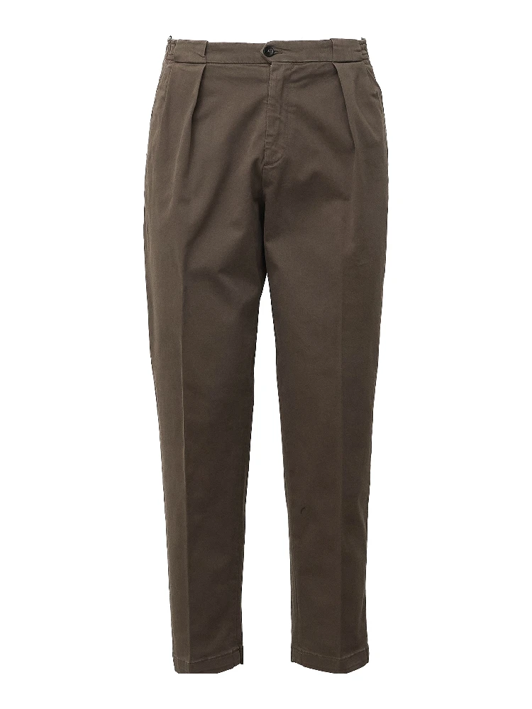 Pantaloni Portobello In Gabardina Di Cotone Lavato