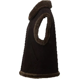 Hesketh Wax Fur Shearling Gilet With Collar